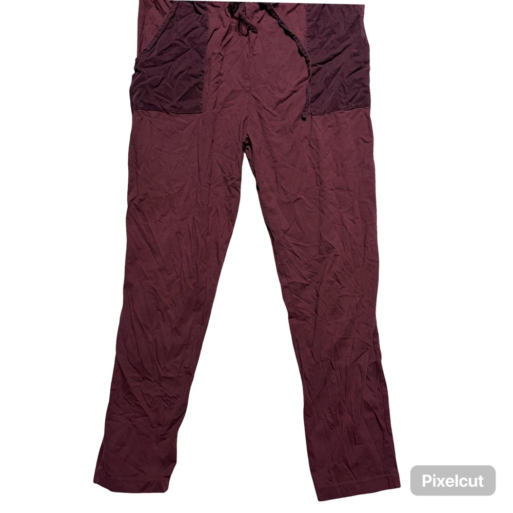 Anthropologie T.La Gemistus CrossBack Jumpsuit Romper Size S Burgundy Sleeveless - Picture 5 of 9